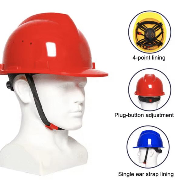 Powerful Hard Hat, Full Brim, High Strength Helmet, Shockproof Protective Solution for Construction Work.